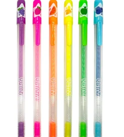 Skriveredskaber-Ooly Kuglepenne m. Frugtduft - Neon - 6 stk - Yummy Yummy