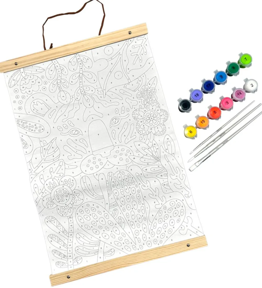Maling-Ooly Malesæt - Paint By Number Canvas Kit - Tiger Eyes