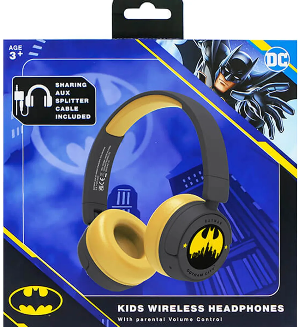 OTL Høretelefoner*Høretelefoner - Batman - On-Ear Junior - Wireless - Sort/Gul