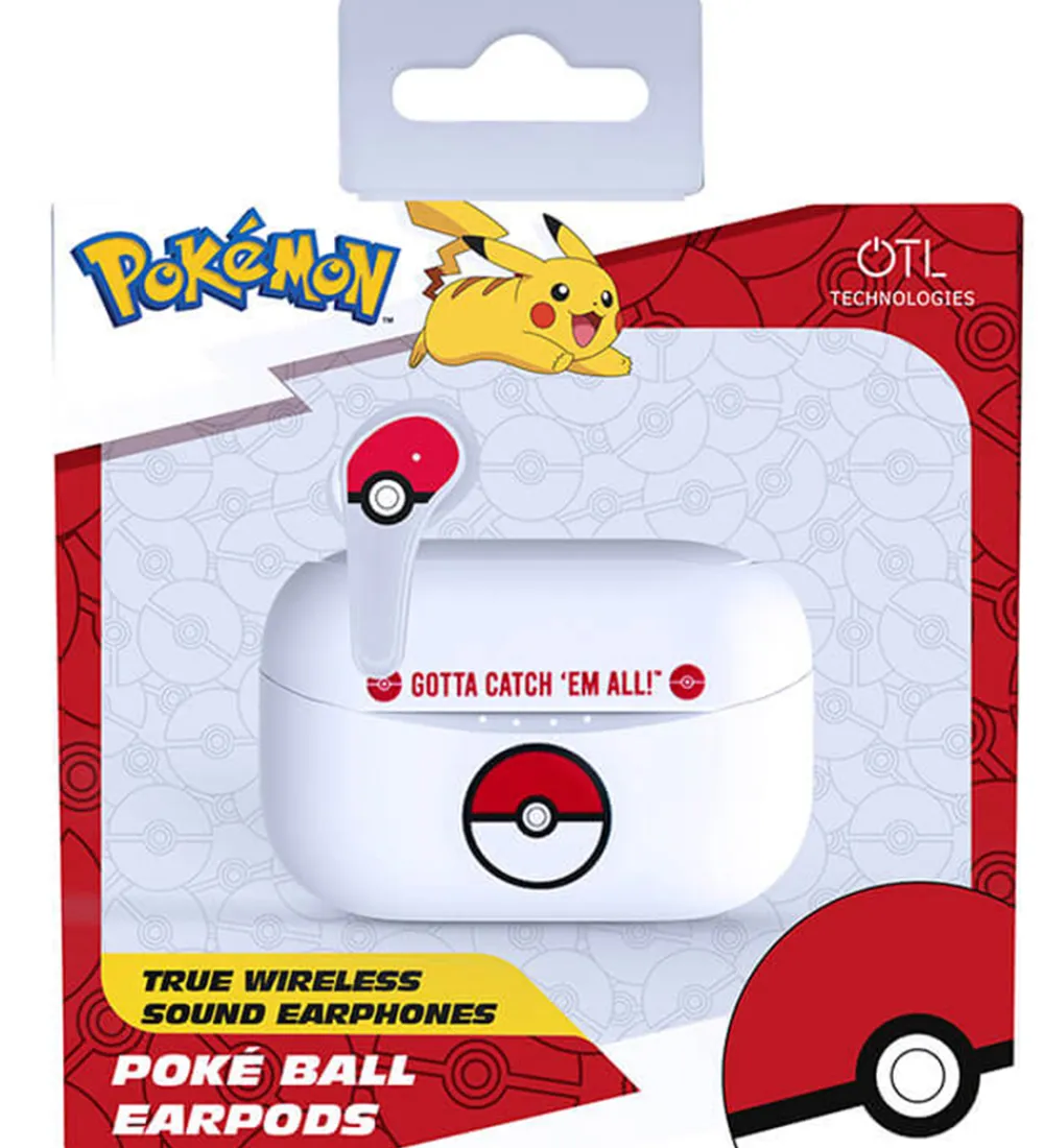 Høretelefoner-OTL Høretelefoner - Pokemon - TWS - In-Ear - Hvid/Rød