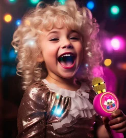 Musikinstrumenter-OTL Mikrofon - LED - Karaoke - LOL Surprise - Pink/Guld