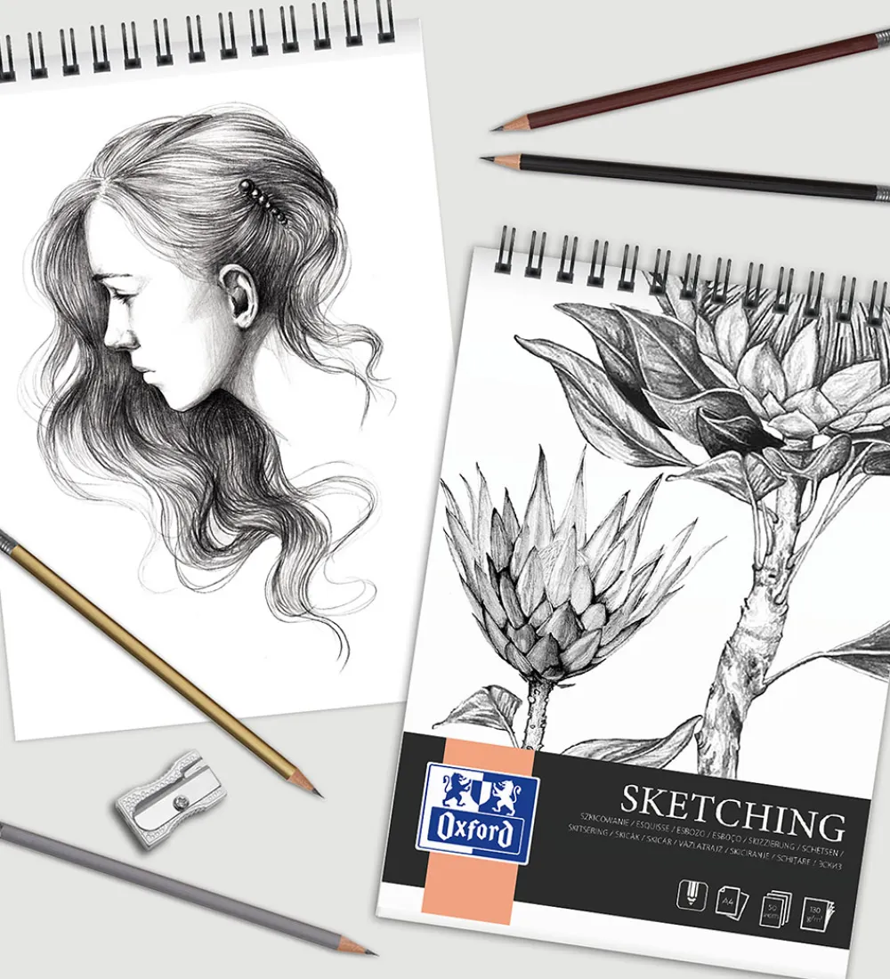 Malebog-Oxford Skitseblok - A4 - Creative Pad Sketching