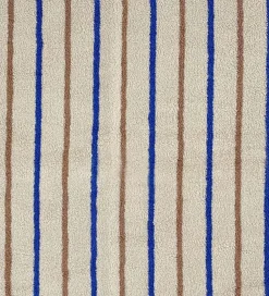OYOY Babyhåndklæde- Og Poncho*Babyhåndklæde - 100x100 cm - Raita - Karamel/Optic Blue