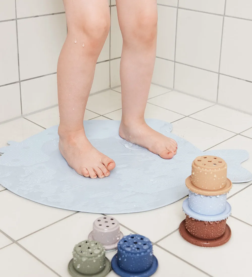 Badekar Og Bademåtter-OYOY Bademåtte - Little Finn - Ice Blue