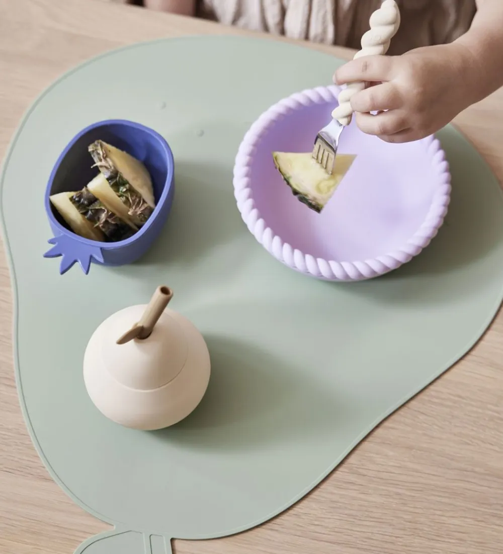 OYOY Spisesæt|Børnebestik*Bestik - Silikone - 3 dele - Mellow Cutlery - Lavender/Vani