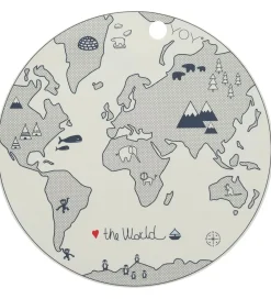 OYOY Dækkeservietter*Dækkeserviet - Silikone - World - Råhvid