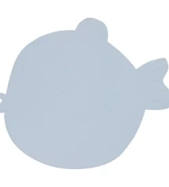 Dækkeservietter-OYOY Dækkeserviet - Silikone Placemat - Little Finn - Ice Blue