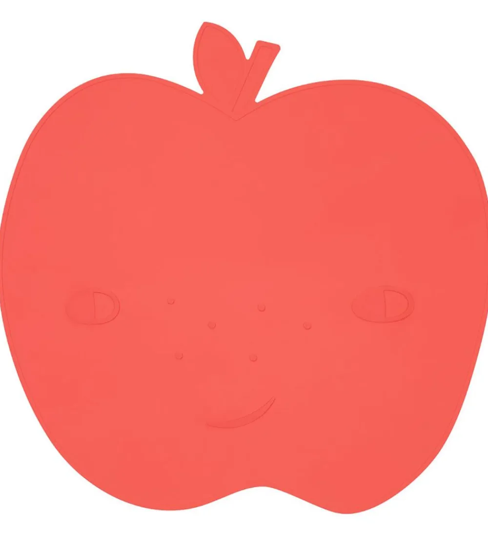 Dækkeservietter-OYOY Dækkeserviet - Silikone - Placemat - Apple