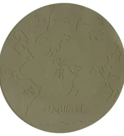 OYOY Spisetid|Dækkeservietter*Dækkeserviet - Silikone - The World - Olive