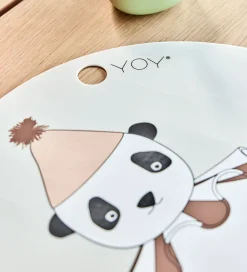 OYOY Dækkeservietter*Dækkeserviet - Silikone - Panda Pompom - Offwhite