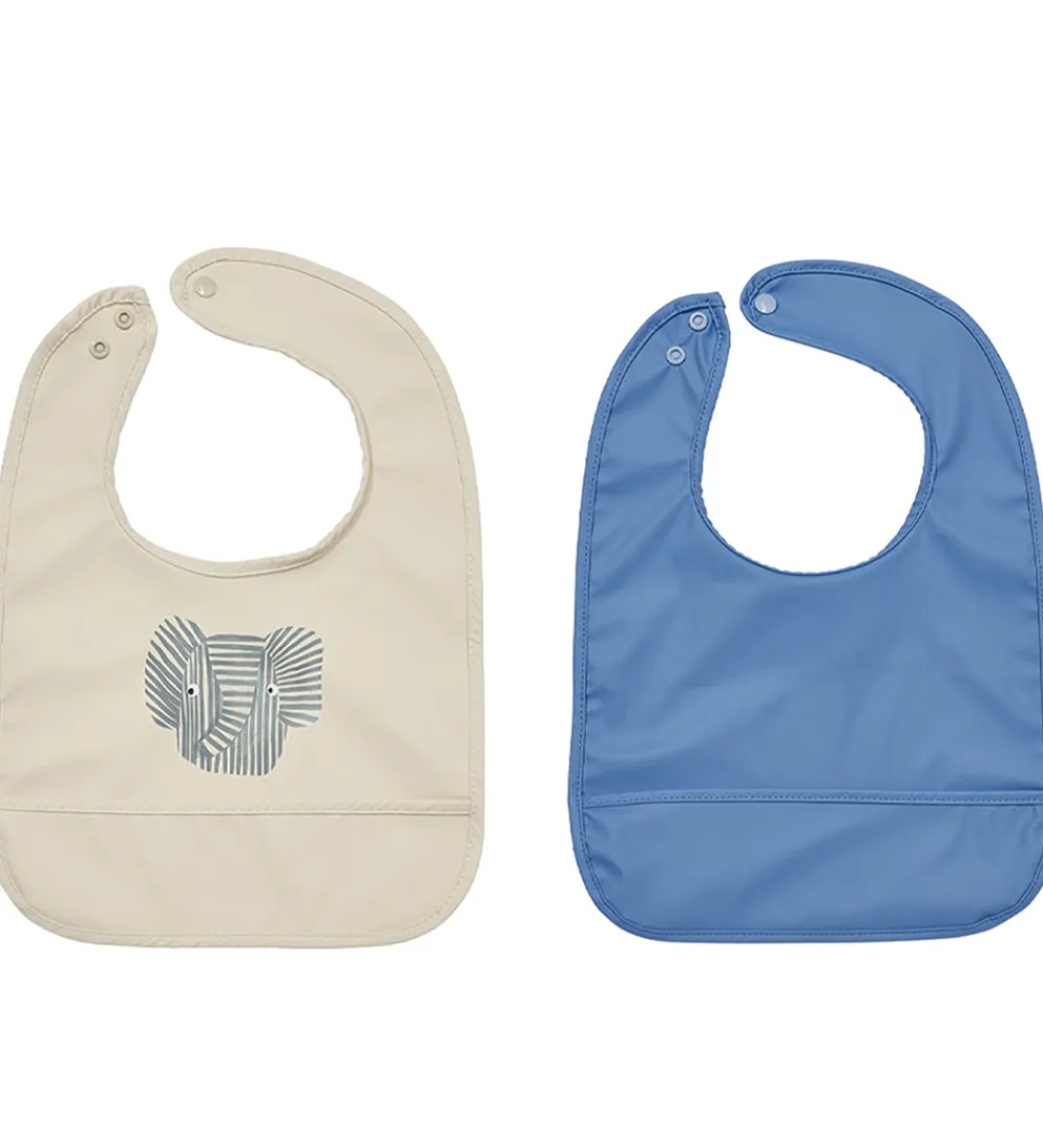 OYOY Hagesmække*Hagesmække - 2-pak - Erik Elephant - Beige/Blue