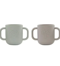 OYOY Kop Og Tudekop*Kopper - Silikone - 2-pak - Kappu - Clay/Pale Mist