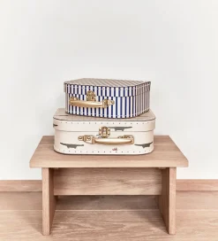 OYOY Legekufferter*Kuffertsæt - 2 Stk. - Crocodile & Stripe - Beige