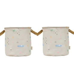 Kurve|Opbevaring-OYOY Opbevaringskurve - 2-pak - Deer & Duck - Medium - Beige