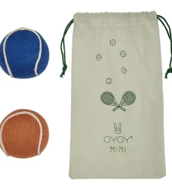 Gribelegetøj|Bolde-OYOY Rangle - Tennisbolde - Apricot / Blue