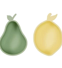 OYOY Skåle*Snackskåle - 2-pak - Silikone - Lemon & Pear - Yellow/Green