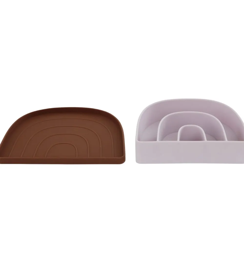 OYOY Skåle*Tallerken & Skål - Silikone - Rainbow - Lavender/Caramel