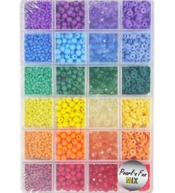 Perler-Pearl N Fun Perler - Smykkesæt - Regnbuefarver