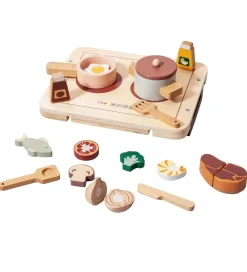 Petit Monkey Legekøkken Og Legemøbel*Legekøkken - 17 Dele - Træ