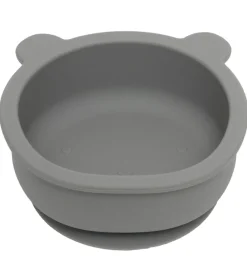 Skåle-Petit Monkey Skål m. Sugekop - Silikone - Bear - Pewter Green