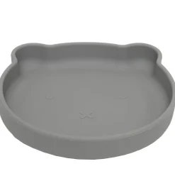 Petit Monkey Tallerkener*Tallerken m. Sugekop - Silikone - Pewter Green