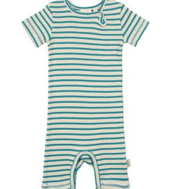 Sommerdragter-Petit Piao Sommerdragt - Rib - Modal - Turquise/Dark Off White