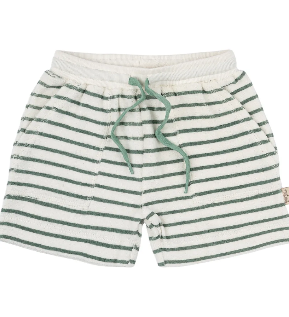 Petit Piao Shorts Og Knickers*Sweatshorts - Frotté - Pocket - Off white/green