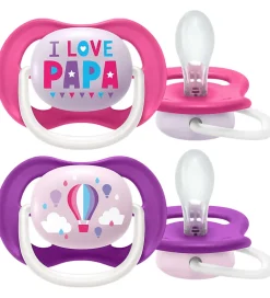Philips Avent Sutter*Sutter - 2-pak - Ultra Air - Pink/Lilla m. Print