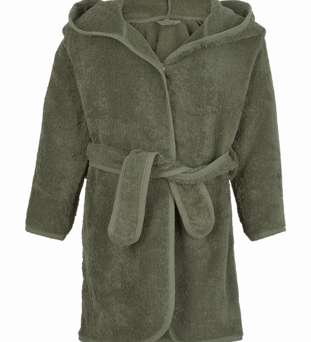 Pippi Baby Badekåber*Badekåbe - Deep Lichen Green m. Drage