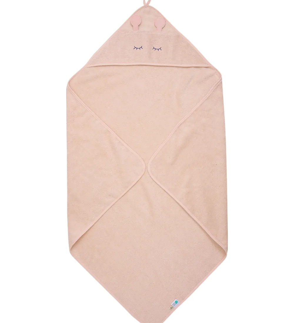 Babyhåndklæde- Og Poncho|Håndklæder-Pippi Baby håndklæde - 83 x 83 cm - Rose Dust