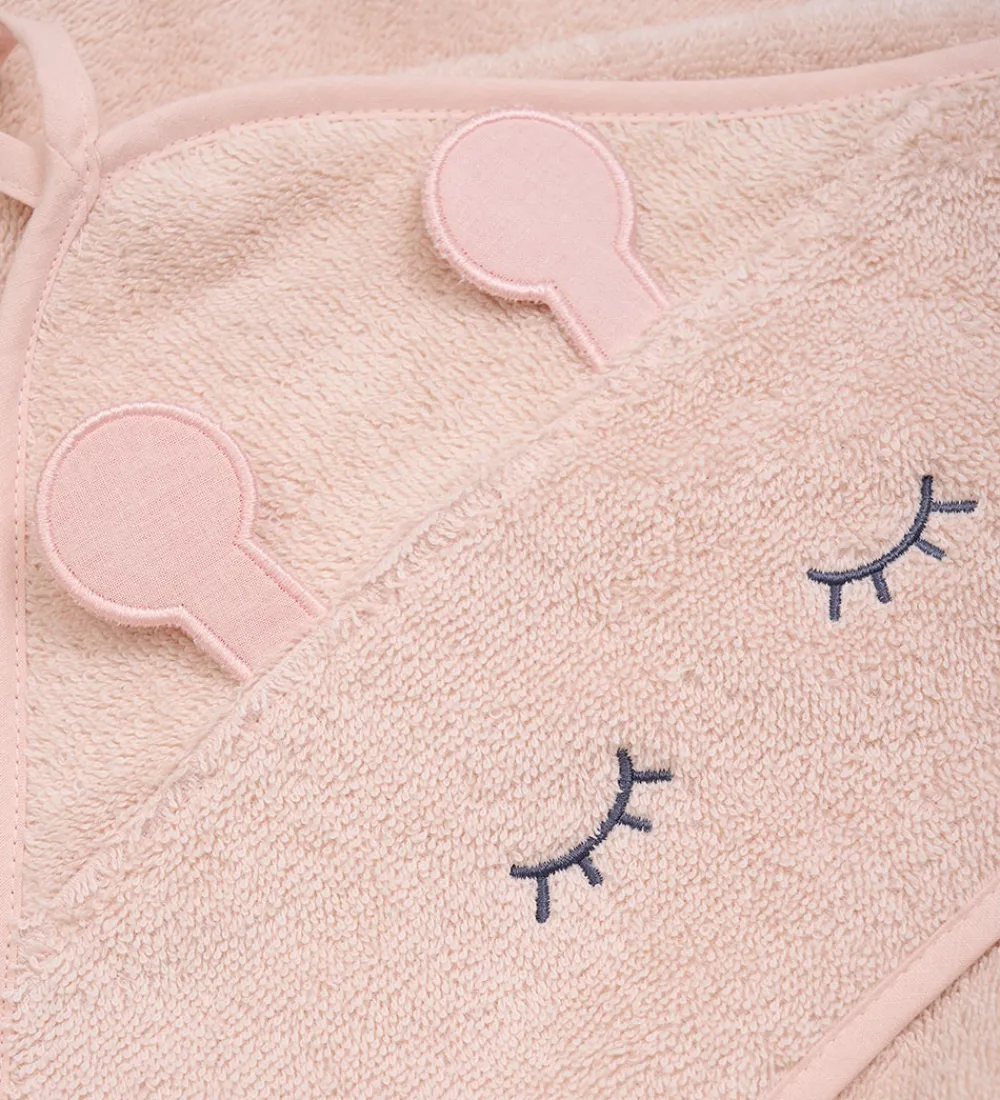Babyhåndklæde- Og Poncho|Håndklæder-Pippi Baby håndklæde - 83 x 83 cm - Rose Dust