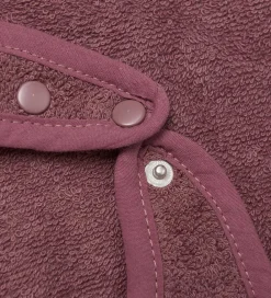 Hagesmække-Pippi Baby Pippi Hagesmæk - Frotté - Rose Brown m. Kat