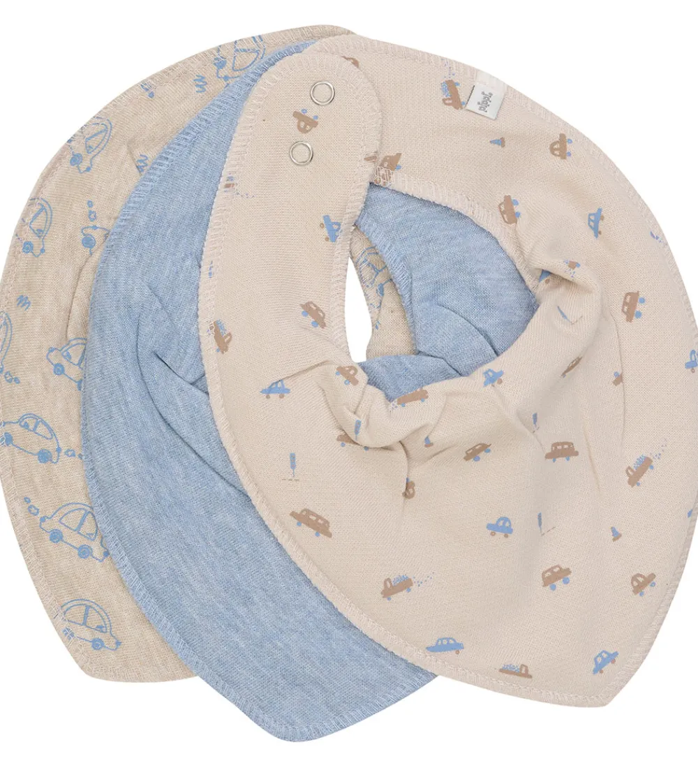 Savlesmække-Pippi Baby Pippi Savlesmække - Spids - 3-pak - Blue Fog