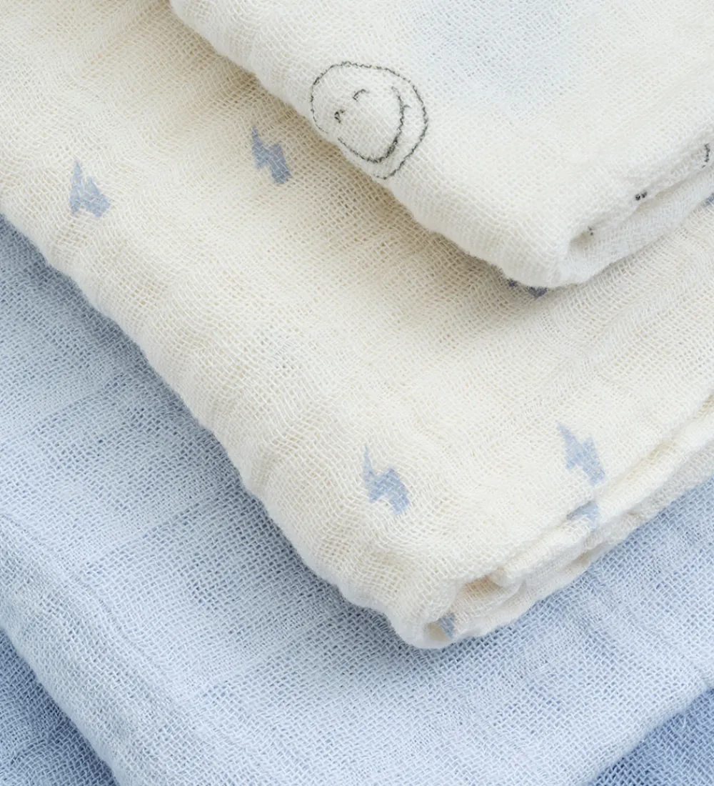 Stofbleer|Pusletid-Pippi Baby Pippi Stofbleer - 8-pak - 65x65 cm - Celestial Blue