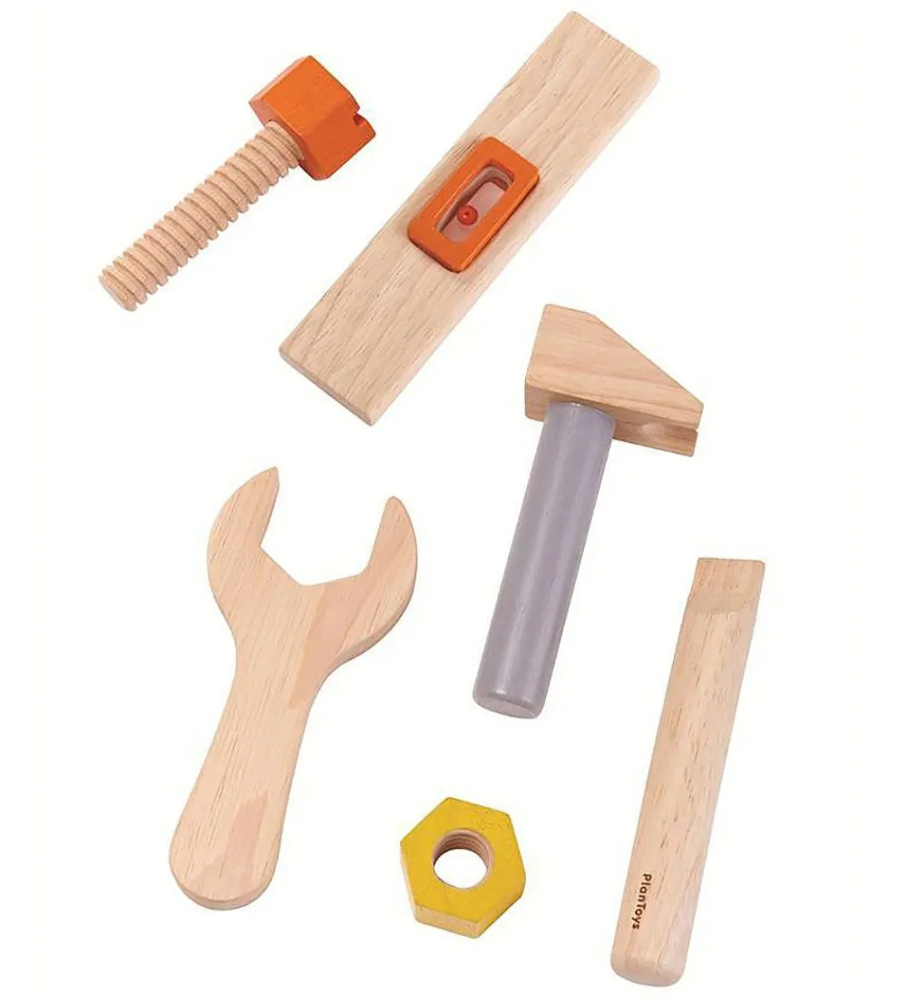 PlanToys Legeværktøj*Værktøjsbælte m. Værktøj - Træ