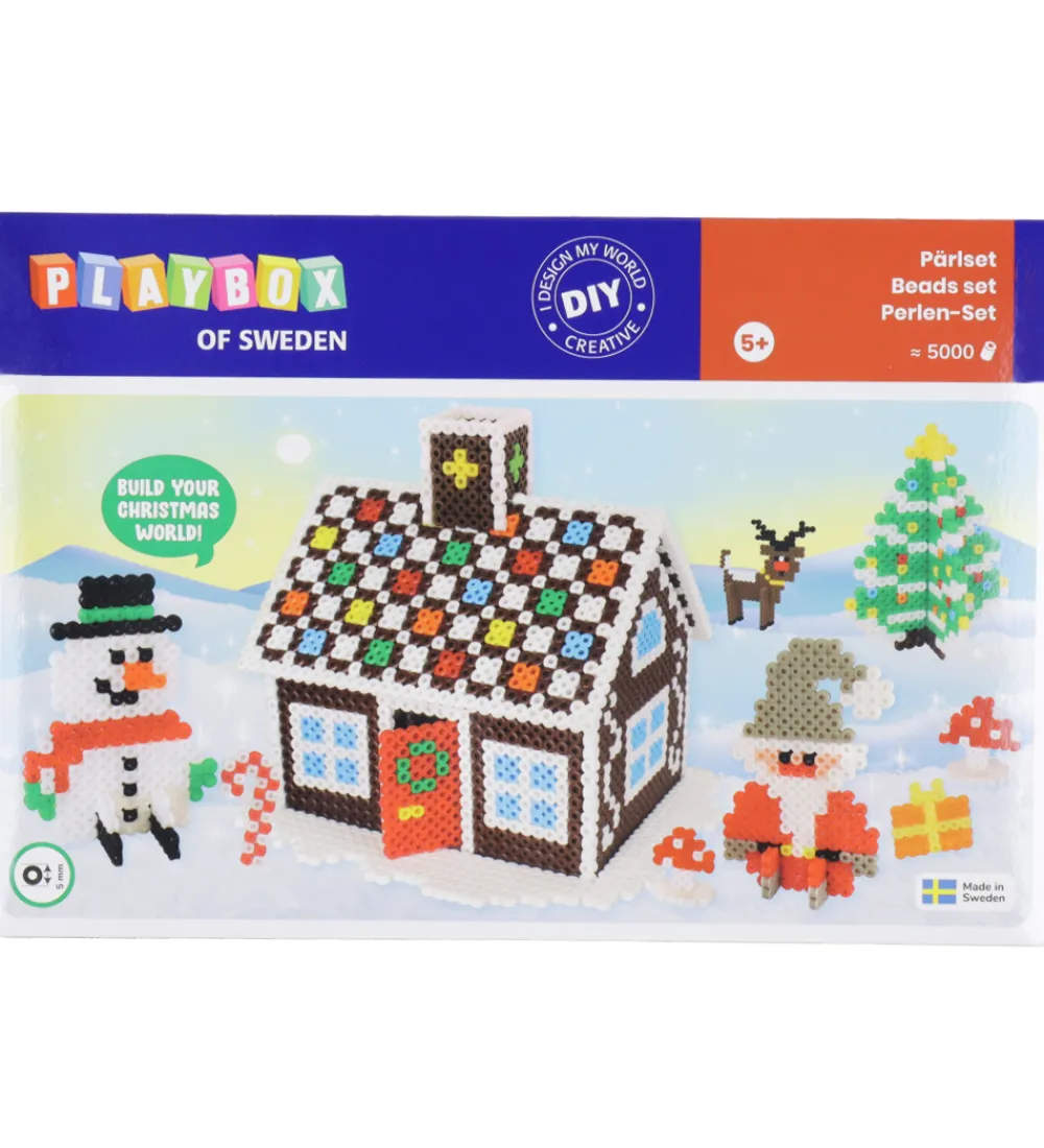 Perler-Playbox Perlesæt - 5000 stk. - Honningkagehus