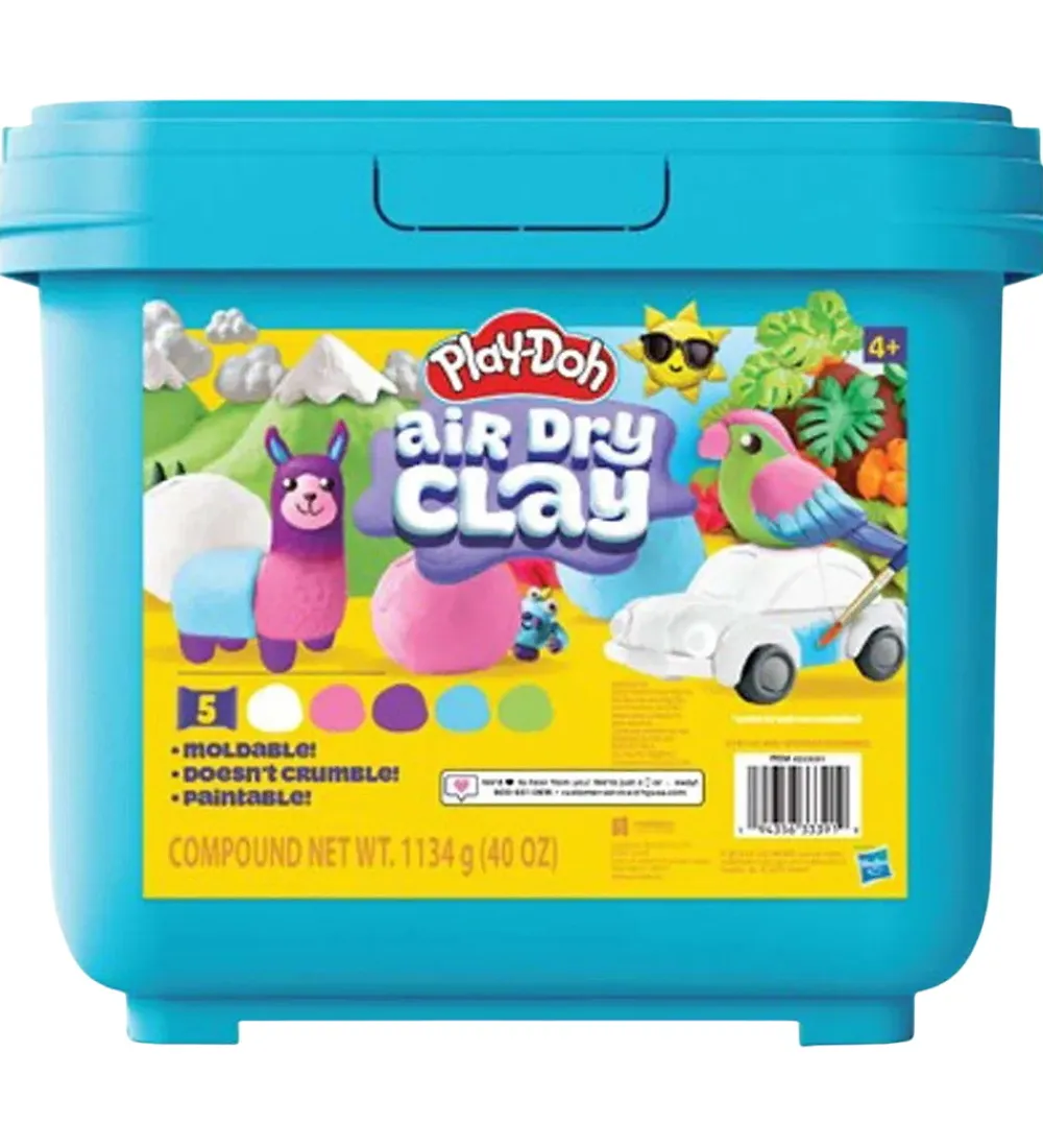 Kreativ Leg|Modellervoks-Play-Doh Modellervoks - Air Dry Clay - 5-pak - Color Tub
