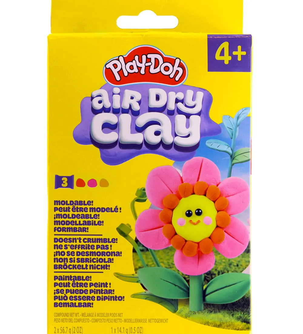 Kreasæt-Play-Doh Modellervoks - Air Dry Clay - Blomst