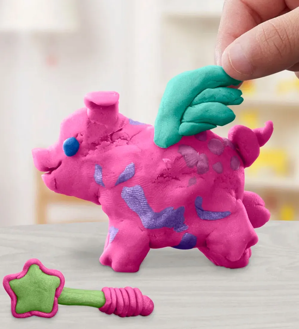 Modellervoks-Play-Doh Modellervokssæt - 6-pak - Sparkle Collection - 340g
