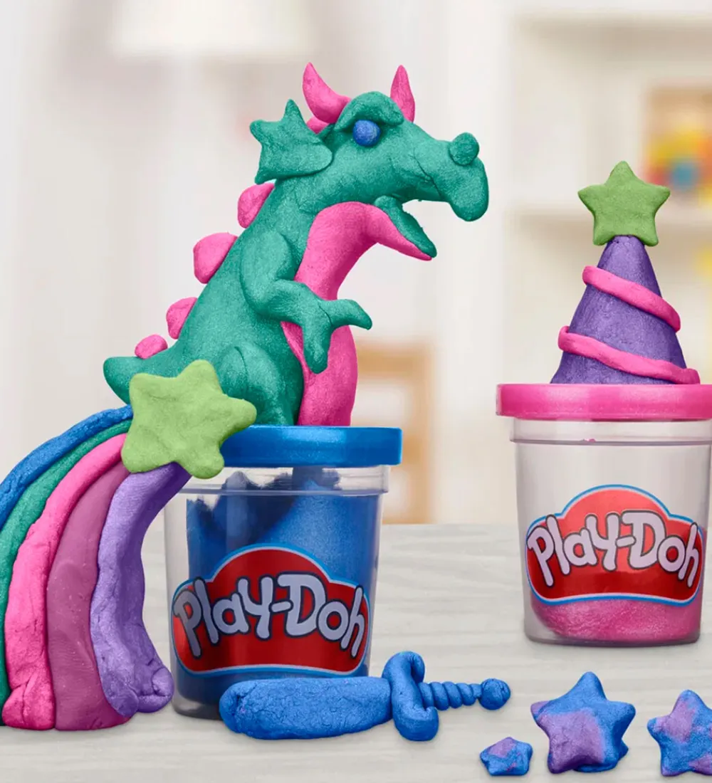 Modellervoks-Play-Doh Modellervokssæt - 6-pak - Sparkle Collection - 340g