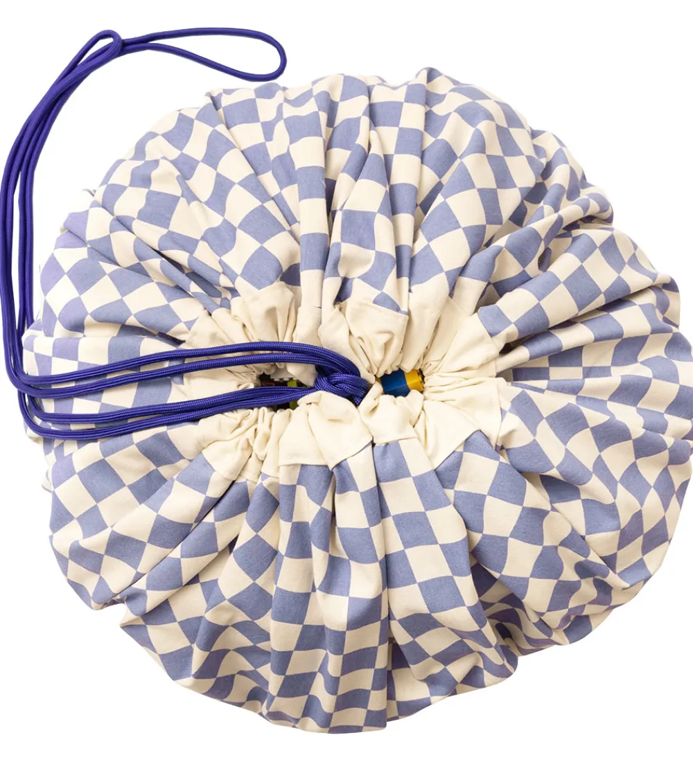 Legetæpper Og Legegulve|Opbevaringstæpper-Play&Go Legetøjstæppe - Ø140 cm - Vichy Purple