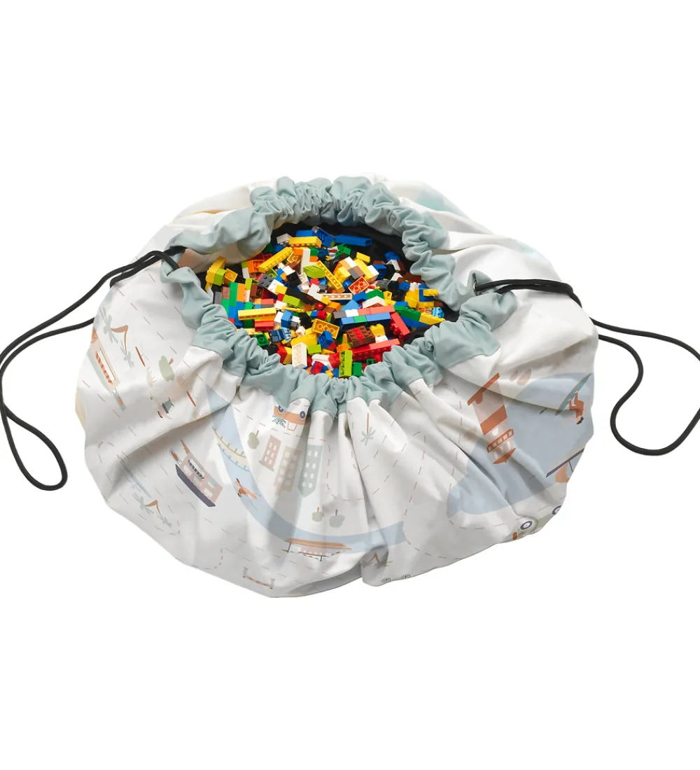 Legetæpper Og Legegulve|Babylegetøj-Play&Go Legetøjstæppe - 140 cm - 2-i-1 - City