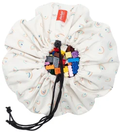 Legetæpper Og Legegulve|Opbevaringstæpper-Play&Go Legetøjstæppe - Ø: 40cm - Mini Rainbows