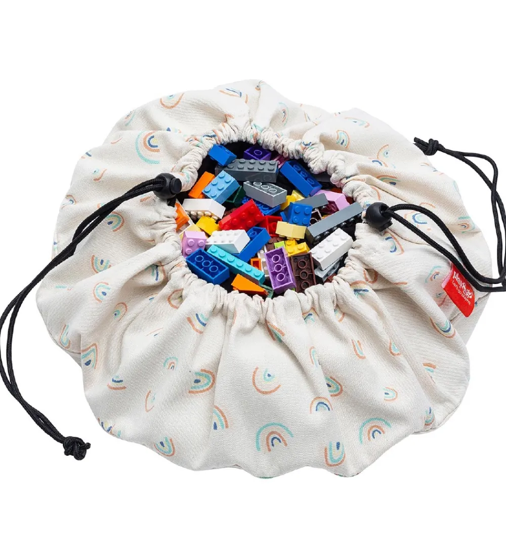 Legetæpper Og Legegulve|Opbevaringstæpper-Play&Go Legetøjstæppe - Ø: 40cm - Mini Rainbows