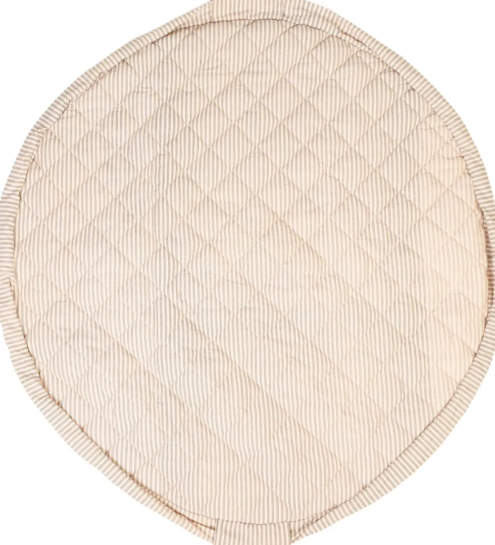 Play&Go Legetæpper Og Legegulve|Tæpper*Legetøjstæppe - Ø120 cm - Soft Organic - Stripes Blue