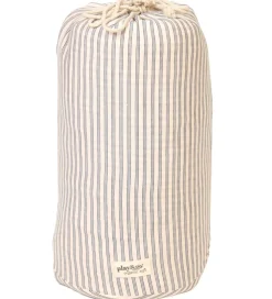 Play&Go Legetæpper Og Legegulve|Tæpper*Legetøjstæppe - Ø120 cm - Soft Organic - Stripes Blue