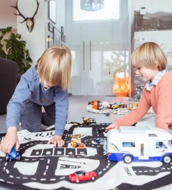 Opbevaringstæpper-Play&Go Legetøjstæppe - Ø140 cm - Vejbane