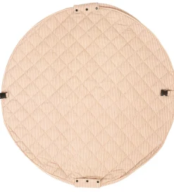 Legetæpper Og Legegulve|Tæpper-Play&Go Legetøjstæppe - Ø120 cm - Soft Organic - Stripes Brown