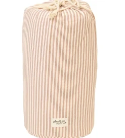 Legetæpper Og Legegulve|Tæpper-Play&Go Legetøjstæppe - Ø120 cm - Soft Organic - Stripes Brown