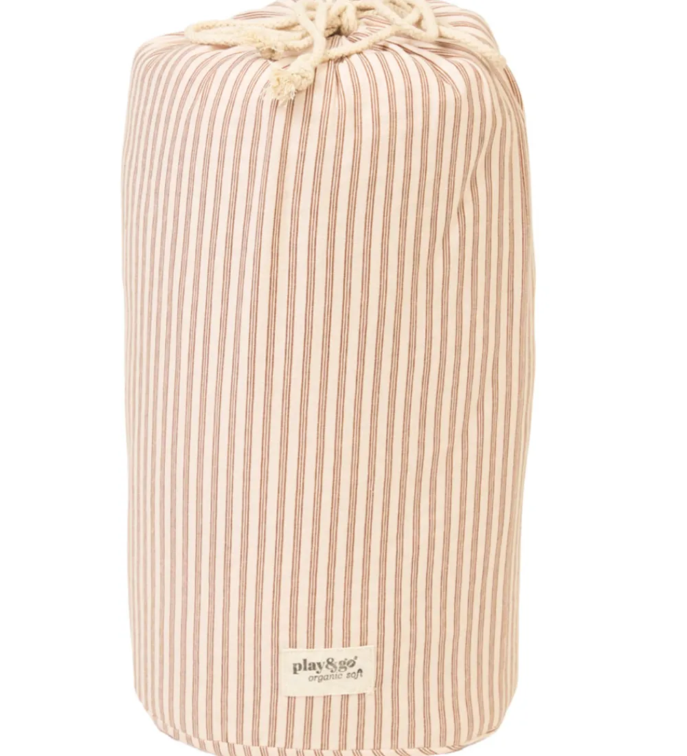Legetæpper Og Legegulve|Tæpper-Play&Go Legetøjstæppe - Ø120 cm - Soft Organic - Stripes Brown